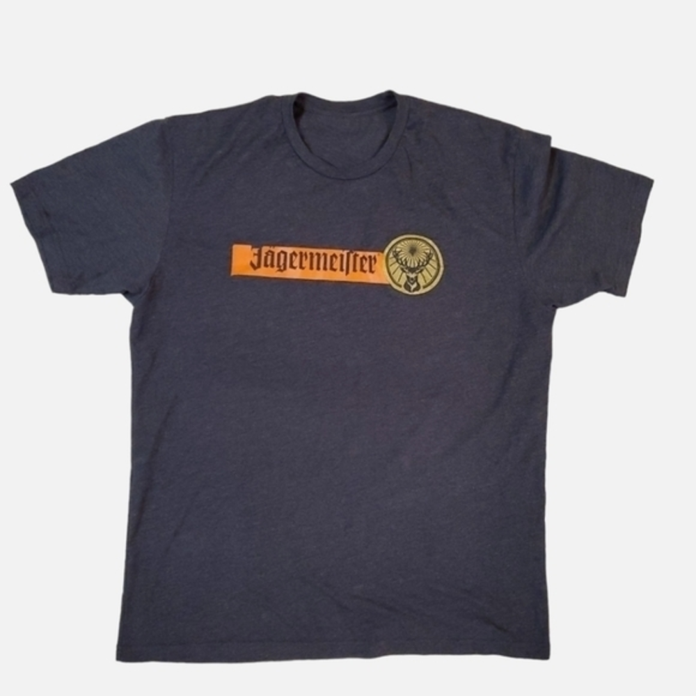 Jagermeister Vegas Golden Knights Hockey Men's Gray‎ Short Sleeve T-Shirt XL